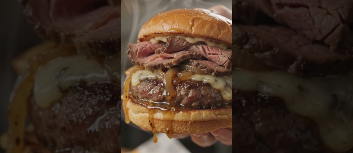 All hail the FRENCH ONION PRIME RIBBURGER from Tony Beef in Galloway, NJ!#DEVOURPOWER