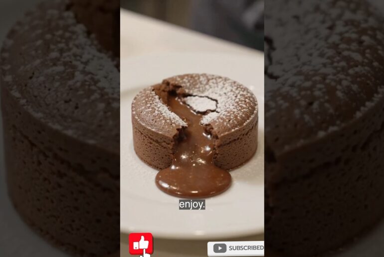 French Chocolate Fondant 🍫 | Molten Chocolate Cake Recipe#music #trending #food #chocolate