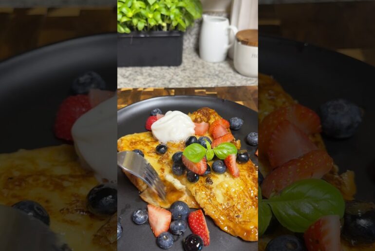 Morning French toast recipe #cooking #croissant #recipe