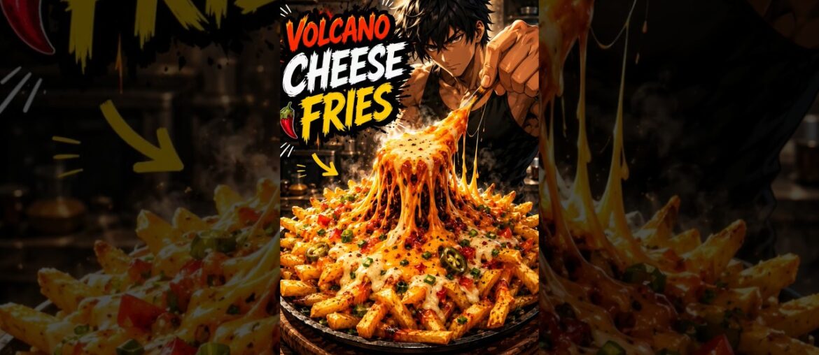 Volcano Cheese Fries 🧀🌋 | Crispy Loaded Cheese Fries Recipe | Anime Cooking #shorts #viral #fries Volcano Cheese Fries 🧀🌋 | Crispy Loaded Cheese Fries Recipe | Anime Cooking #shorts #viral #fries