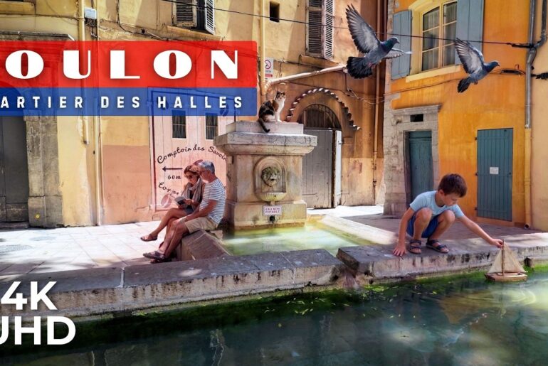 🇫🇷 Toulon Walking Tour: Quartier des Halles, Place Vincent Raspail & Place Vatel | 4K