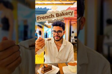 Trying French🇫🇷 Food🥐 in Pondicherry!! #fyp #food #streetfood #croissants #cafe  #dessert