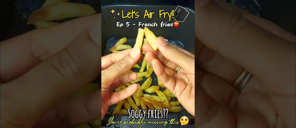 CRISPY FRENCH FRIES in Air fryer🍟#frenchfries #airfryer #airfryerrecipes #food #shorts