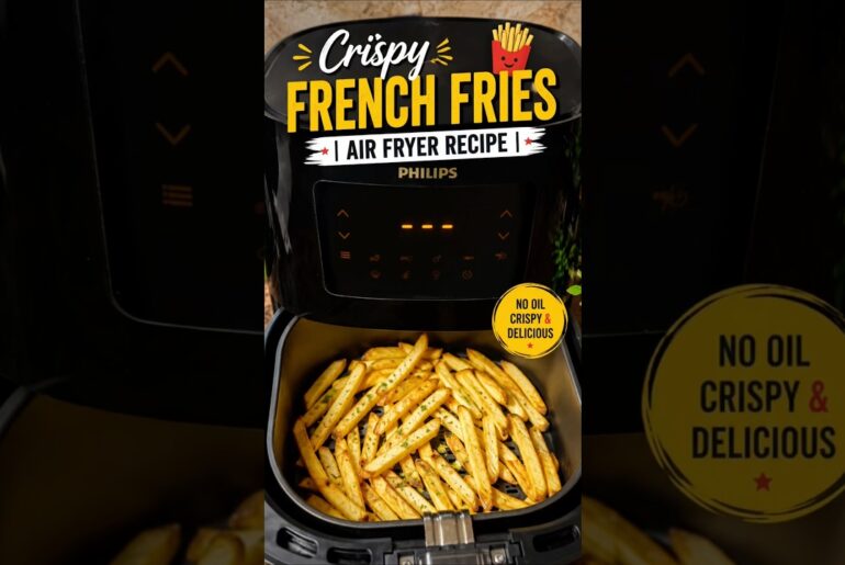 Crispy & Crunchy French Fries 🍟In Airfryer#reels#ytshorts #frenchfries#recipe#snacks#easyrecipes