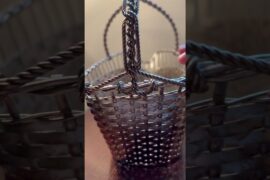 Vintage #French Metal Woven Wine Caddy Basket 1950s Midcentury Glam #vintageinspiration #winelover