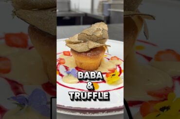 Luxury Truffle Baba with Chantilly Cream | Fine Dining Dessert Plating #shorts
