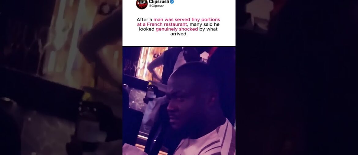 This French restaurant portion left him speechless 😂 #FoodTok This French restaurant portion left him speechless 😂 #FoodTok