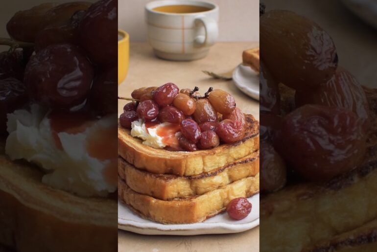 Jasmine milk tea French toast. recipe link in description. #frenchtoast