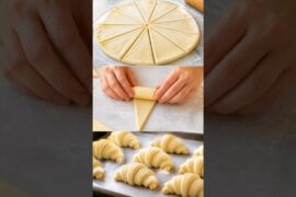 French Croissant with Butter and Jam Recipe