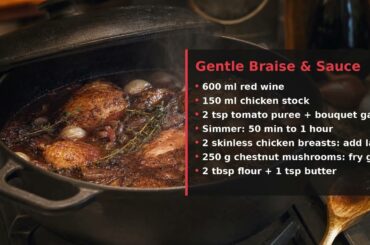 Coq au Vin Recipe | Classic French Braised Chicken From Scratch