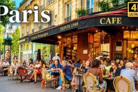 PARIS, France 🇫🇷 | Beautiful Cafés, Street Life & Famous Sights | Walking Tour | 4K 60FPS