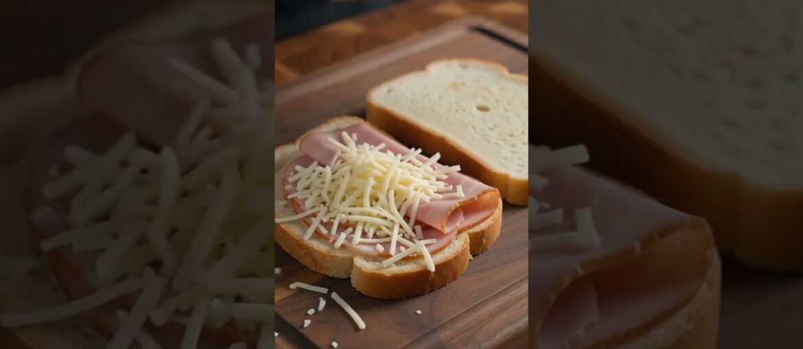 Preparing French Croque Monsieur  #CroqueMonsieur #FrenchFood #Recipes #FoodieUSA #FoodieCanada