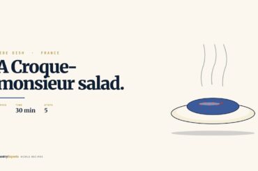 A Croque-monsieur salad — France Recipe (Animated) | CountryReports
