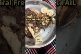 Viral French Toast Recipe FAIL 🛑 (What did I do wrong?!).   #shorts #shortvideo #trendingshorts