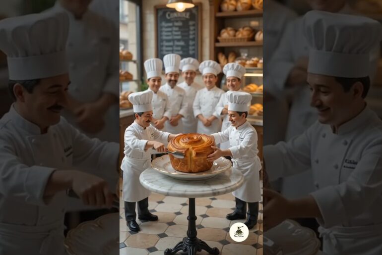 KOUIGN-AMANN 🇫🇷 | Tiny Chefs Make This Caramelized French Pastry 🤯 •52          #funny #shorts