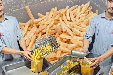 MASSIVE FRENCH FRIES 🍟 | GIANT CRISPY FRIES MAKING | AMAZING STREET FOOD SKILLS