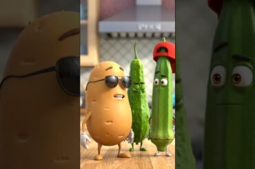 When Veggies Try to Fit in America! 🥔🥒😂 #Shorts