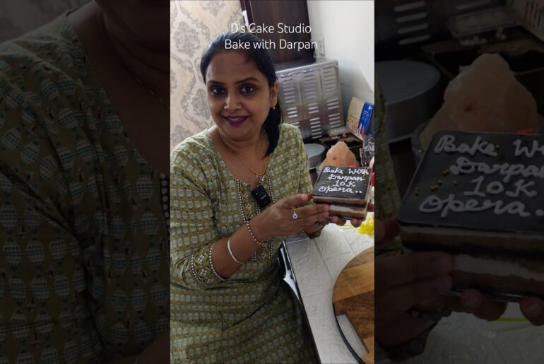 10k Subscribers Complete✌️Free Recipe Share French Opera Cake #shorts #bakewithdarpan #cake