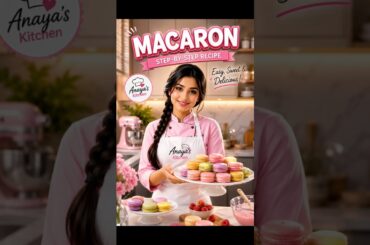 Ultimate French Macarons Recipe! 🌸✨ | Anaya’s Kitchen#shorts#shortvideo