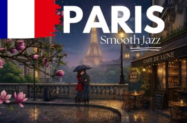 Paris at Night 🇫🇷 | Romantic French Jazz in a Cozy Café Ambience for Relaxing, Dinner & Study