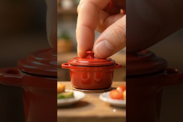 Tiny Parisian Beef Bourguignon #shorts #MiniCooking #OddlySatisfying