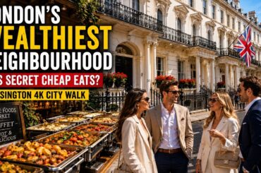 London Kensington Walking Tour 4K | Exploring Cheap Street Food & Hidden Gems 🇬🇧