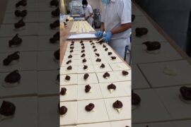 How we make our chocolate kouign-amann #french #chocolate... #Shorts #lemaraisbakery