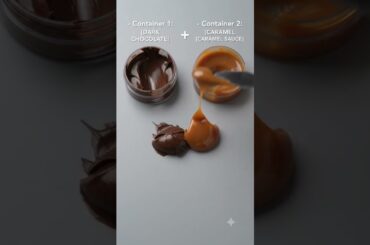 Dark chocolate + Caramel Sauce = 🍫☕ #Shorts #ColourMixing #ASMR #Viralshorts #fyp