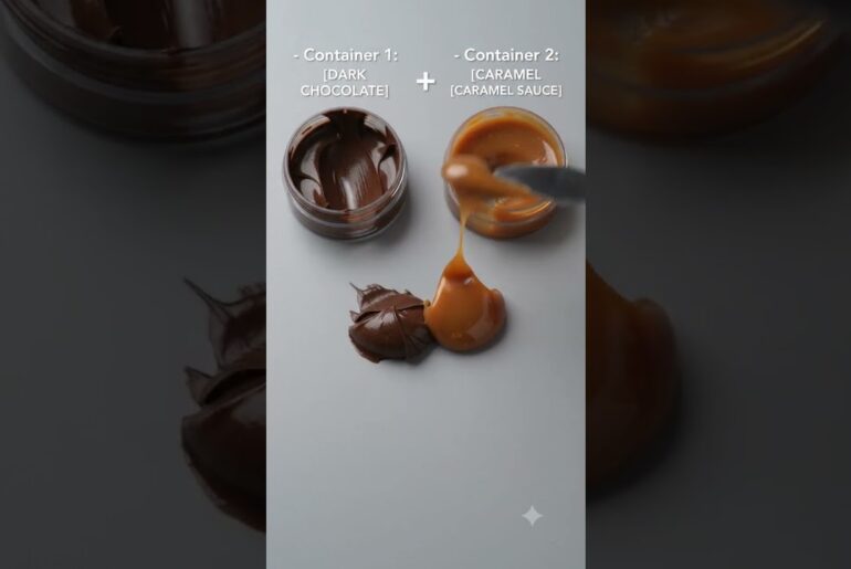 Dark chocolate + Caramel Sauce = 🍫☕ #Shorts #ColourMixing #ASMR #Viralshorts #fyp