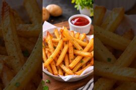Super Crispy French Fries ASMR 🍟🤤 | Perfect Crunch #Shorts #streetfood  #cooking #shorttimerecipes