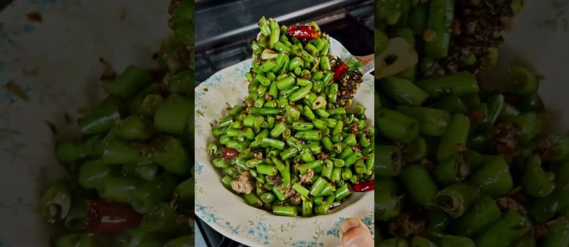 Mouth Watering Minced Pork French Beans In 15 Minutes!