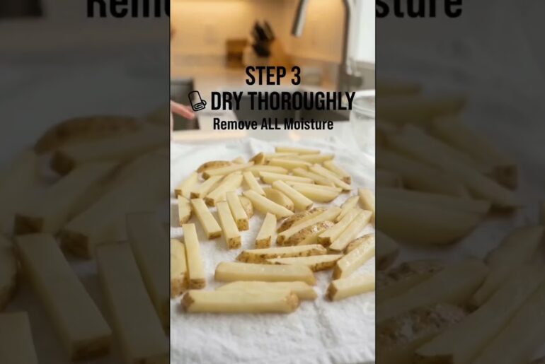 Crispy Truffle Parmesan Fries 🍟✨ Most Satisfying Snack! #shorts #recipe