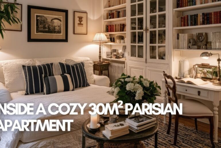 Inside a Cozy 30m² Parisian Apartment |This Beautiful Tiny Studio Feels Like Old Paris Chic, Classic
