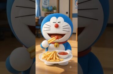 Fed Doraemon Special French Fries on Raksha Bandhan 🍟❤️ #shorts #viral #reels