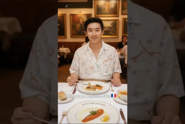Dining at La Colombe d’Or 🇫🇷✨ #Shorts