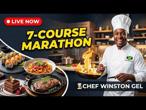 👨‍🍳Can I Cook a 7-Course International Feast? LIVE Cooking Marathon!