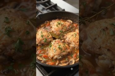 French Chicken Chasseur | Crispy Golden Chicken & Rustic Mushroom Sauce
