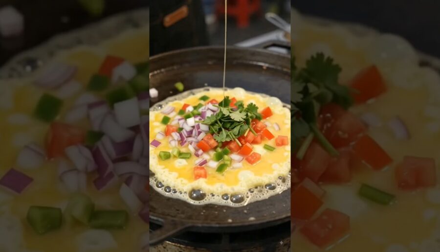 👉 “10₹ का देसी आमलेट 😲 | Chulha Omelette Village Style 🔥”#viral #shorts