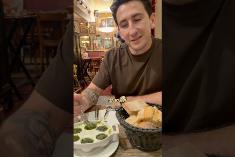 David Tries Escargot with Beurre Persil Sauce 🇫🇷🐌 (American in France)