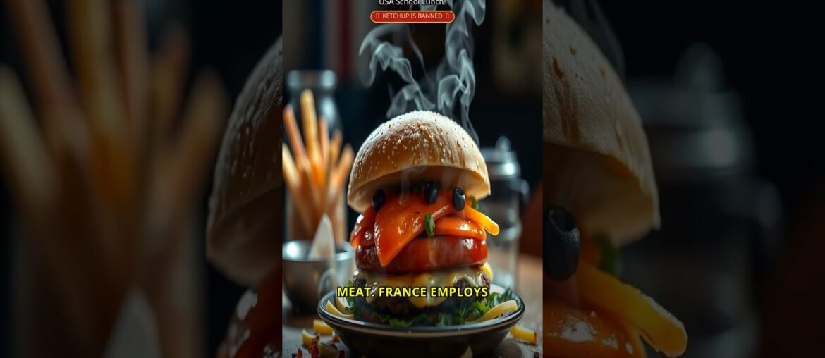 Would You Eat This? France vs USA School Lunch! #Shorts
