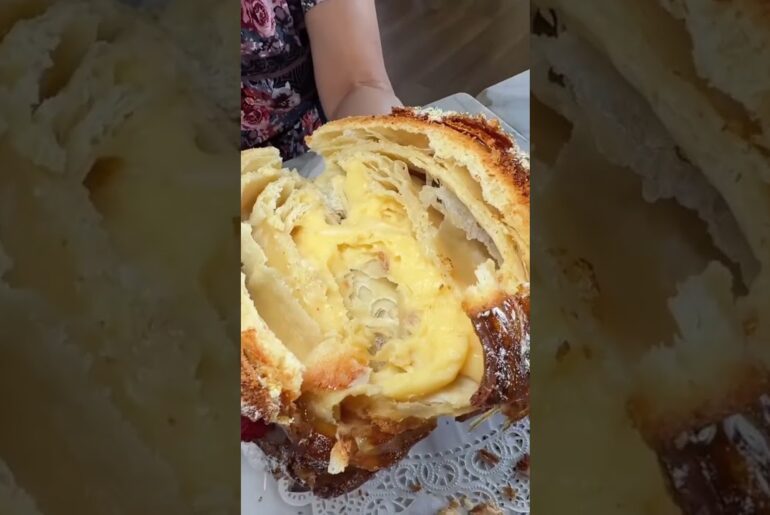 BIGGEST GIANT AUTHENTIC FRENCH CROISSANT IN LAS VEGAS!! ONLY at rosallielefrenchcafe! Pro tip you