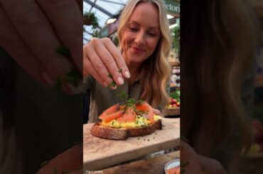 Breakfast is Served: Soft Scrambled Egg, Chive & Smoked Salmon Tartine