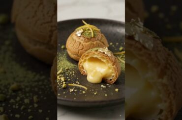 Japanese precision meets French pastry — Matcha Choux with a bright hidden Yuzu centre. 🍵🍋✨