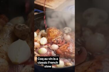 Coq au vin is a classic French stew #recipe #shortvideo #easyrecipe #frenchfood