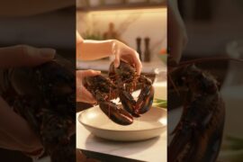 Homard Thermidor 🦞 | Creamy, Golden & Luxurious #Shorts #LobsterThermidor #frenchfood