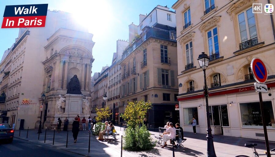 Walk In the Center of Paris (4K)