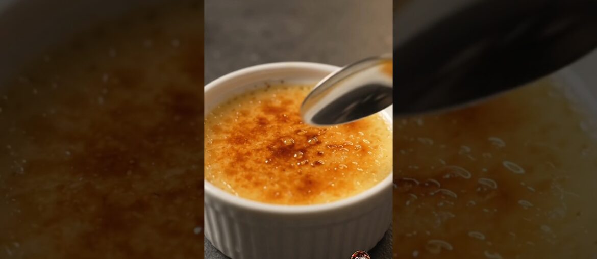 Classic French Crème Brûlée From Scratch 🔥🍮#shorts