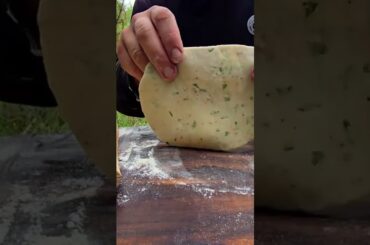 Would you ever try cooking a full gourmet breakfast entirely in the woods? #food #cooking #foodie