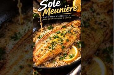 Making Michelin-Star Sole Meunière at Home in 10 Minutes! 🇫🇷🔥 #Shorts #anicheft