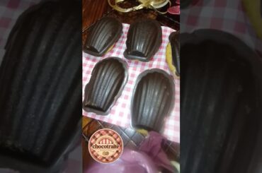 Golden, buttery Madeleine meets rich dark chocolate☕#Madeleine #shorts #ytshorts #viral #Chocotraite